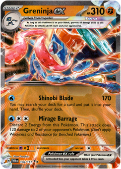 Greninja ex - 106/167 - Twilight Masquerade - Holo - Card Cavern