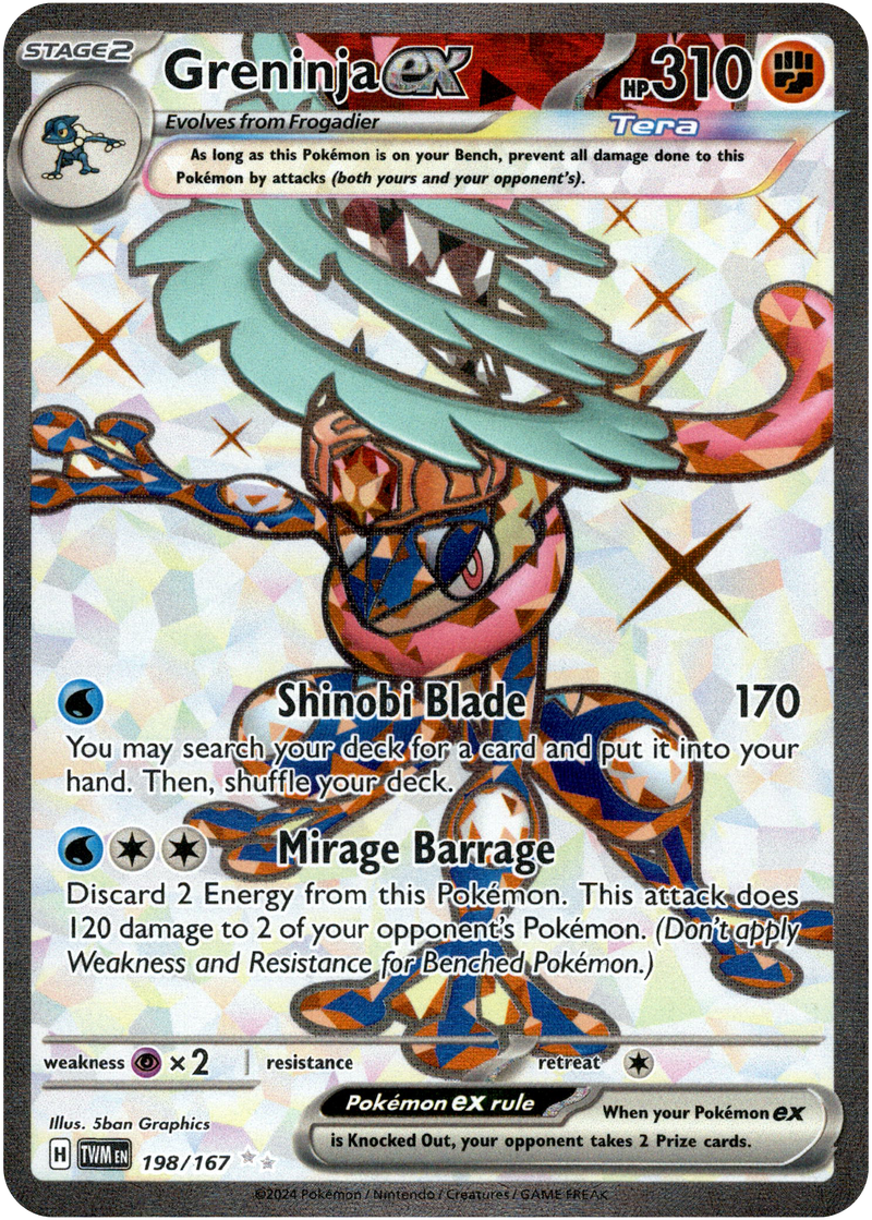 Greninja ex - 198/167 - Twilight Masquerade - Holo - Card Cavern