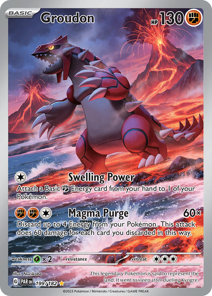 Groudon - 199/182 - Paradox Rift - Holo - Card Cavern