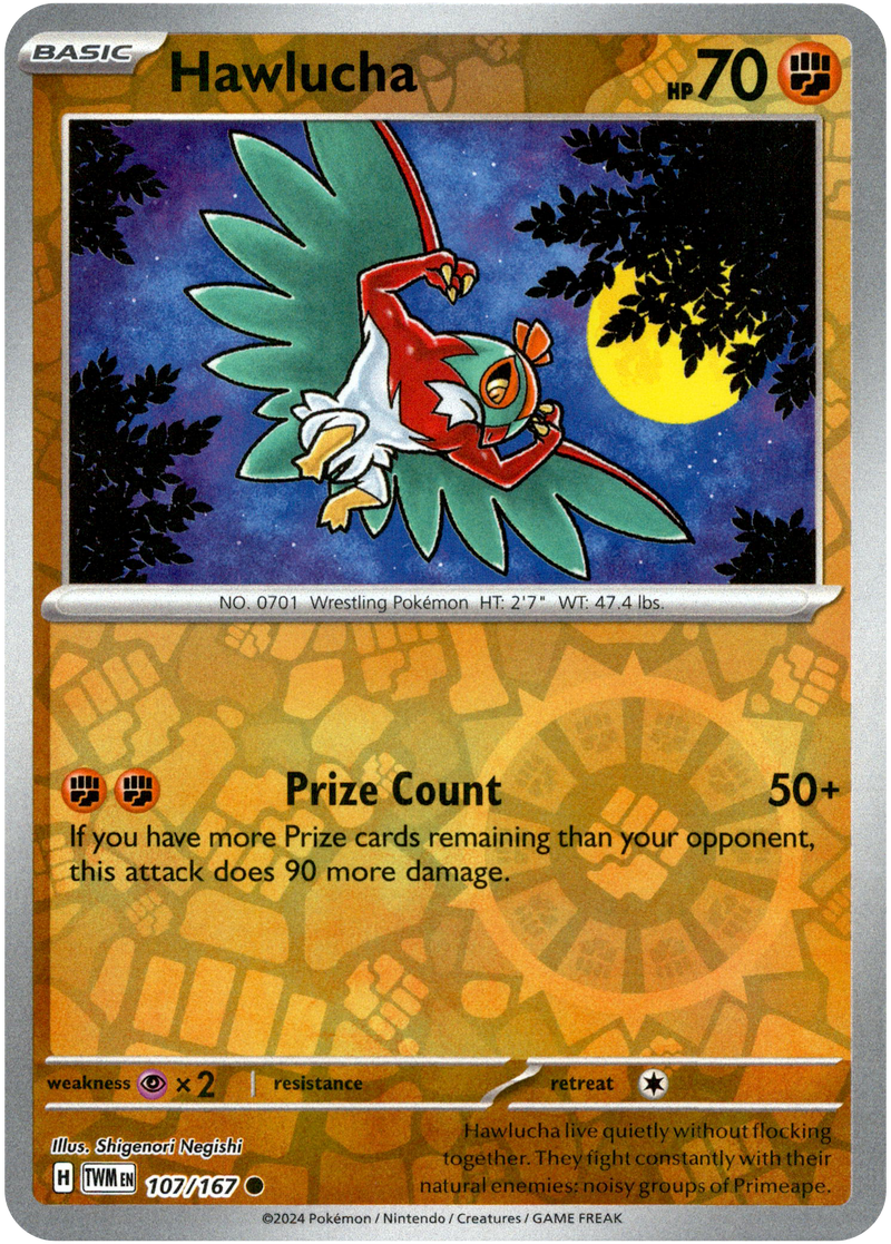 Hawlucha - 107/167 - Twilight Masquerade - Reverse Holo - Card Cavern