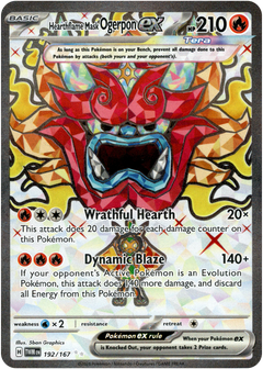 Hearthflame Mask Ogerpon ex - 192/167 - Twilight Masquerade - Holo - Card Cavern