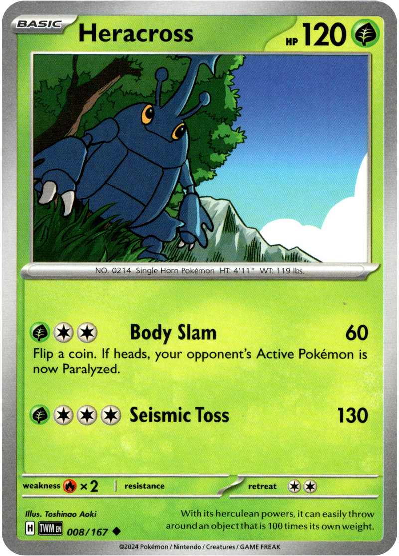 Heracross - 008/167 - Twilight Masquerade - Card Cavern