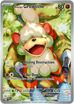 Hisuian Growlithe - 181/167 - Twilight Masquerade - Holo - Card Cavern