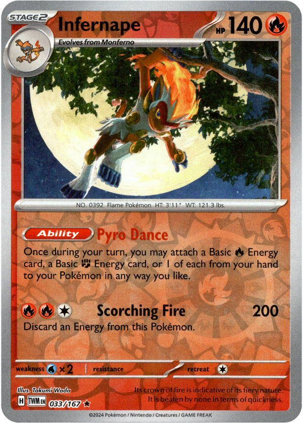 Infernape - 033/167 - Twilight Masquerade - Reverse Holo - Card Cavern