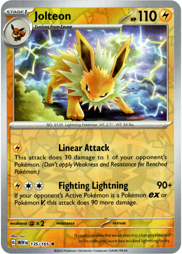 Jolteon - 135/165 - Scarlet & Violet 151 - Reverse Holo - Card Cavern