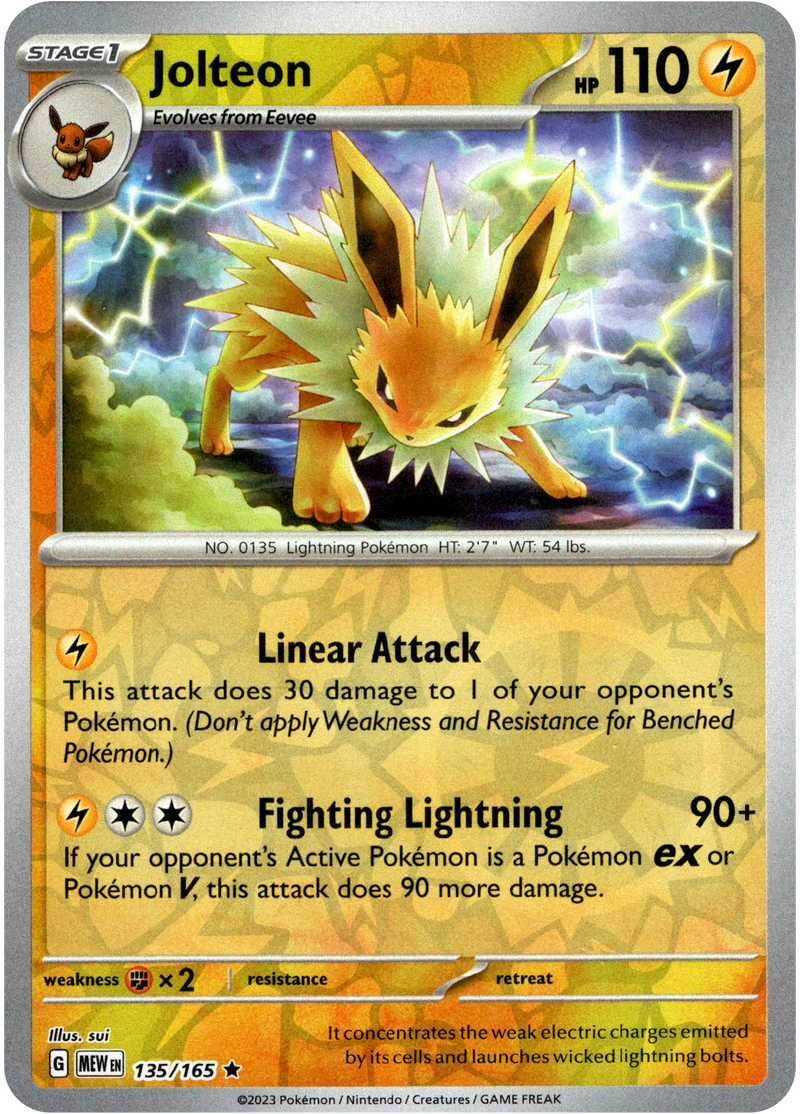 Jolteon - 135/165 - Scarlet & Violet 151 - Reverse Holo - Card Cavern