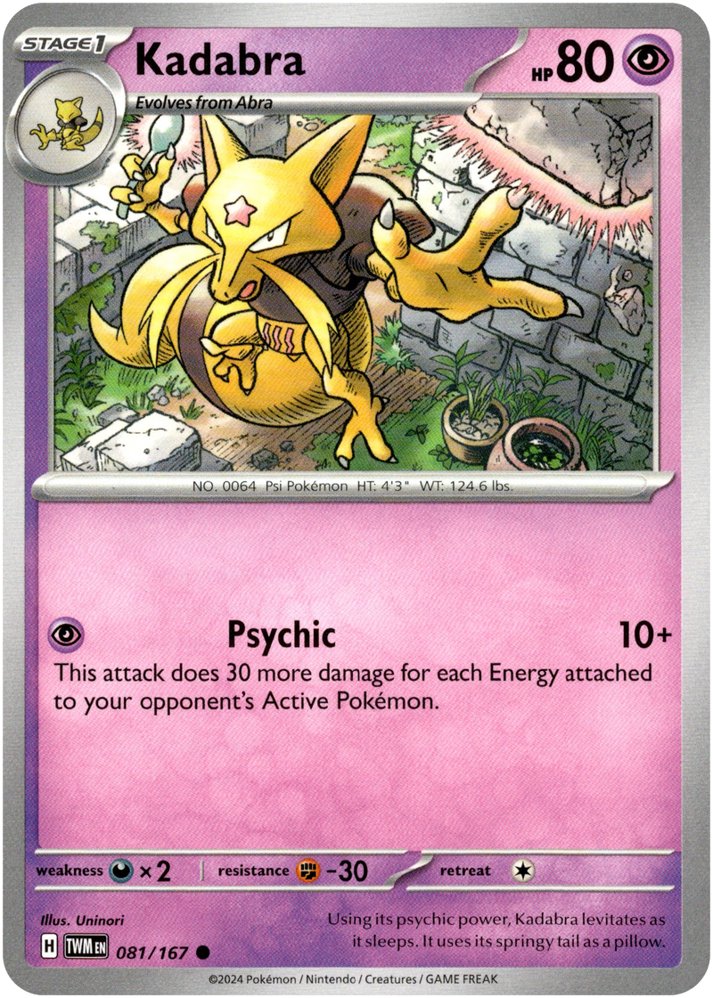 Kadabra - 081/167 - Twilight Masquerade - Card Cavern