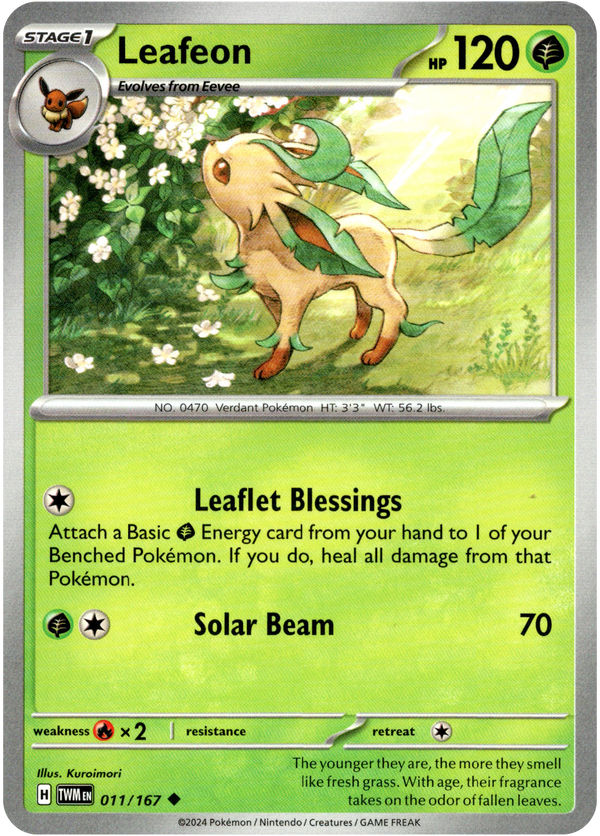 Leafeon - 011/167 - Twilight Masquerade - Card Cavern