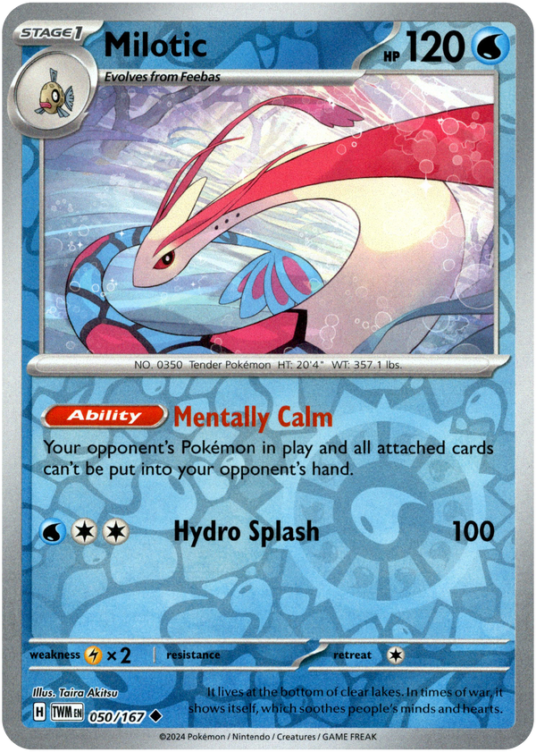 Milotic - 050/167 - Twilight Masquerade - Reverse Holo - Card Cavern