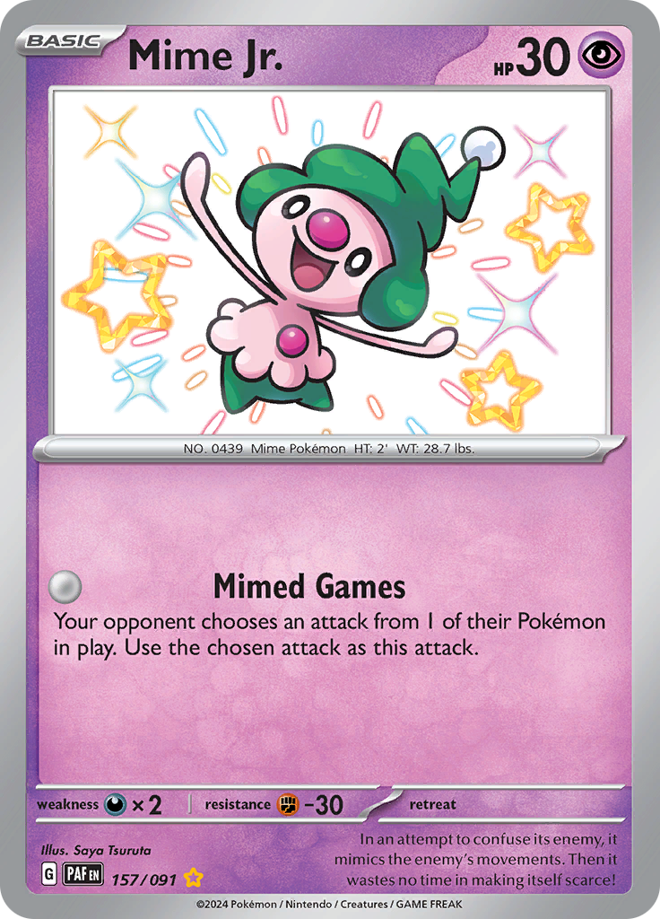 Mime Jr. - 157/091 - Paldean Fates - Holo - Card Cavern