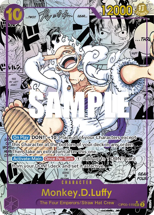 Monkey.D.Luffy Alternate Art (Manga) - OP05-119 - Awakening of the New Era - Foil - Card Cavern