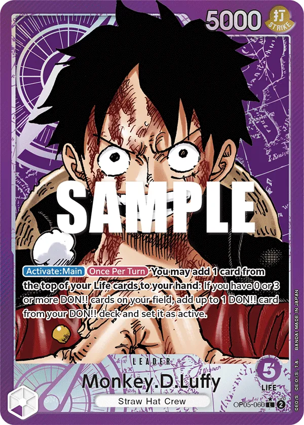 Monkey.D.Luffy Alternate Art - OP05-060 - Awakening of the New Era - Foil - Card Cavern