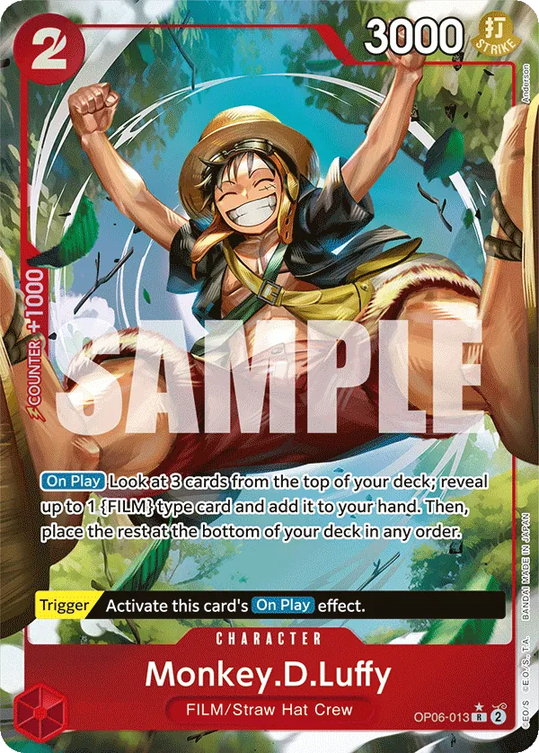 Monkey.D.Luffy Alternate Art - OP06-013R - Wings of the Captain - Foil - Card Cavern