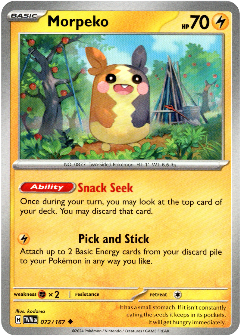 Morpeko - 072/167 - Twilight Masquerade - Card Cavern