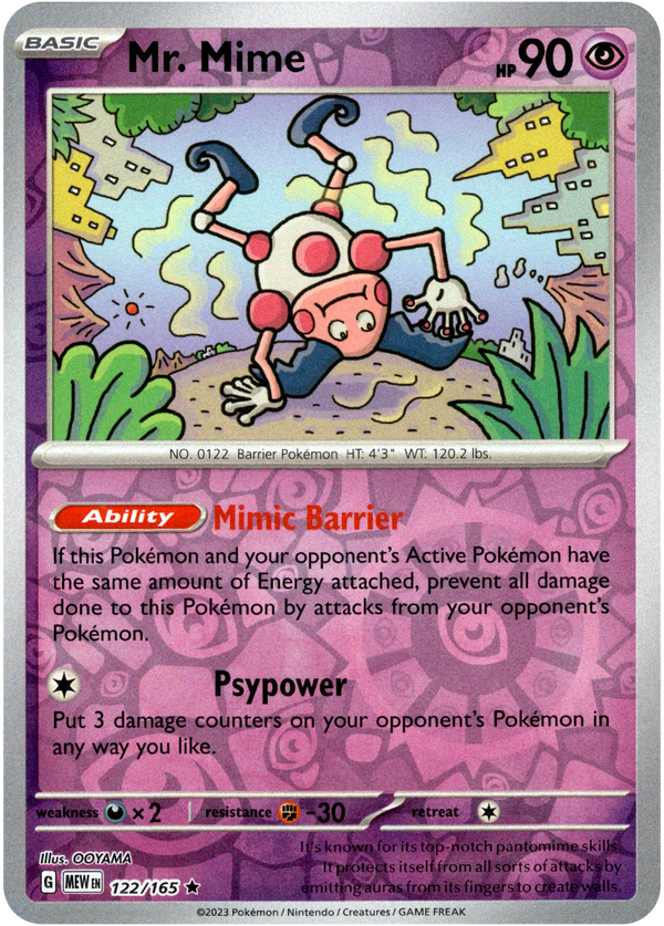 Mr. Mime - 122/165 - Scarlet & Violet 151 - Reverse Holo - Card Cavern