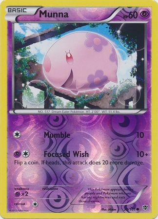 Munna - 39/101 - Plasma Blast - Reverse Holo - Card Cavern