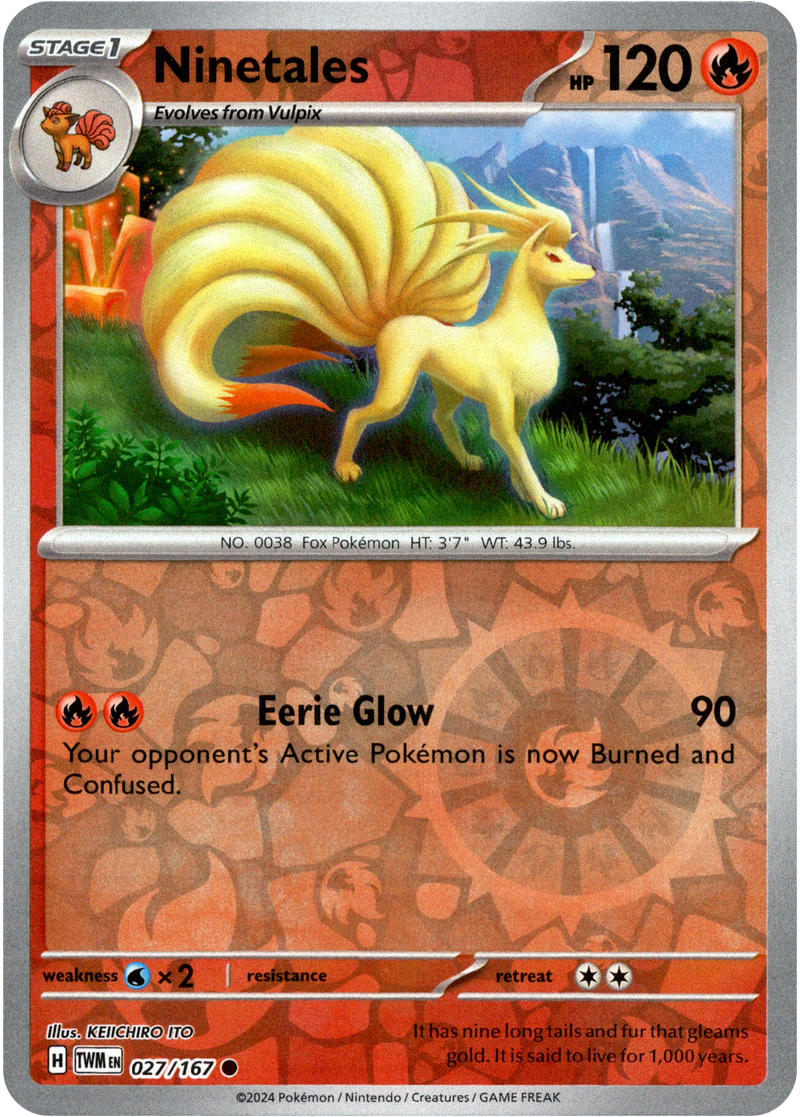 Ninetales - 027/167 - Twilight Masquerade - Reverse Holo - Card Cavern