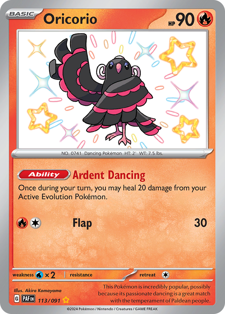 Oricorio - 113/091 - Paldean Fates - Holo - Card Cavern