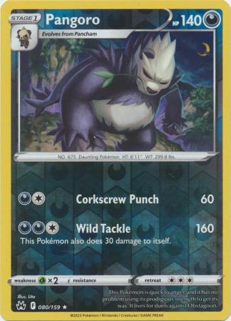 Pangoro - 080/159 - Crown Zenith - Reverse Holo - Card Cavern