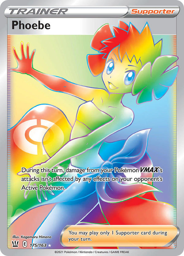 Phoebe Hyper Rare - 175/163 - Battle Styles - Card Cavern