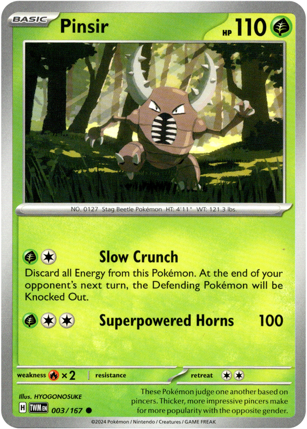 Pinsir - 003/167 - Twilight Masquerade - Card Cavern