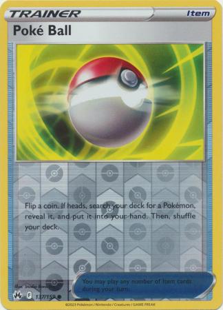 Poke Ball - 137/159 - Crown Zenith - Reverse Holo - Card Cavern