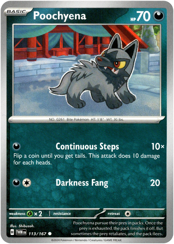 Poochyena - 113/167 - Twilight Masquerade - Card Cavern