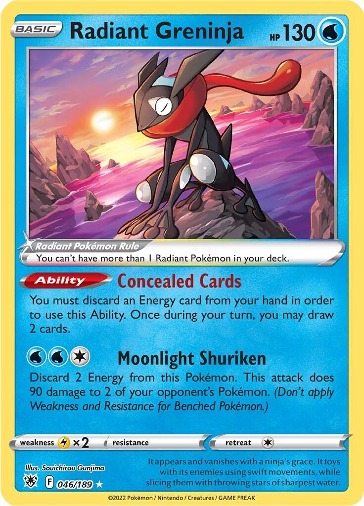 Radiant Greninja - 046/189 - Astral Radiance - Holo - Card Cavern