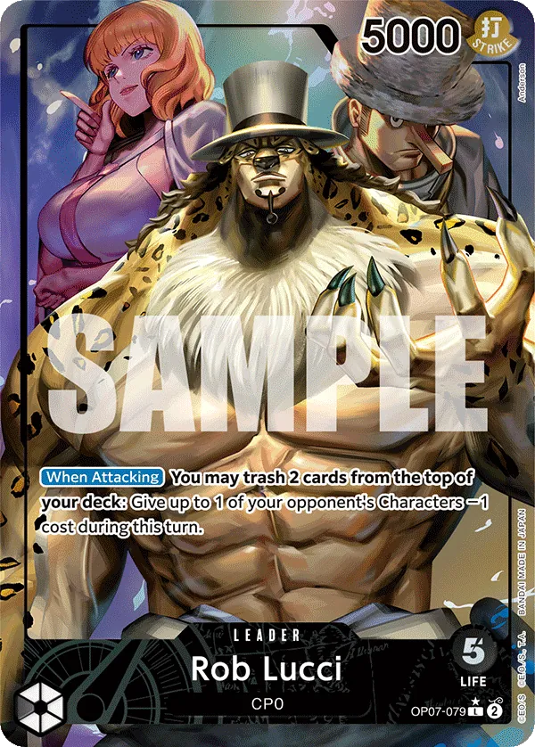 Rob Lucci Alternate Art - OP07-079L - 500 years in the Future - Foil - Card Cavern