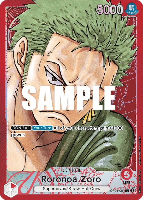 Roronoa Zoro Parallel - OP01-001 L - Romance Dawn - Foil - Card Cavern