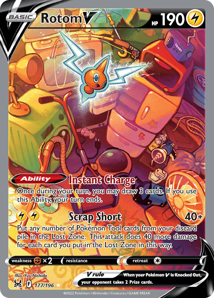 Rotom V Alternate Art - 177/196 - Lost Origin - Card Cavern