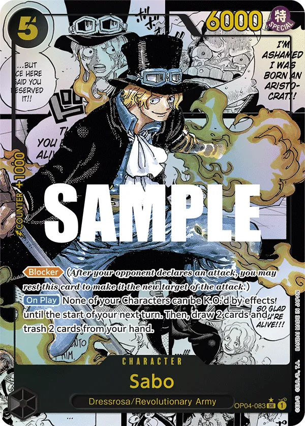 Sabo Alternate Art (Manga) - OP04-083 SR - Kingdoms of Intrigue - Foil - Card Cavern