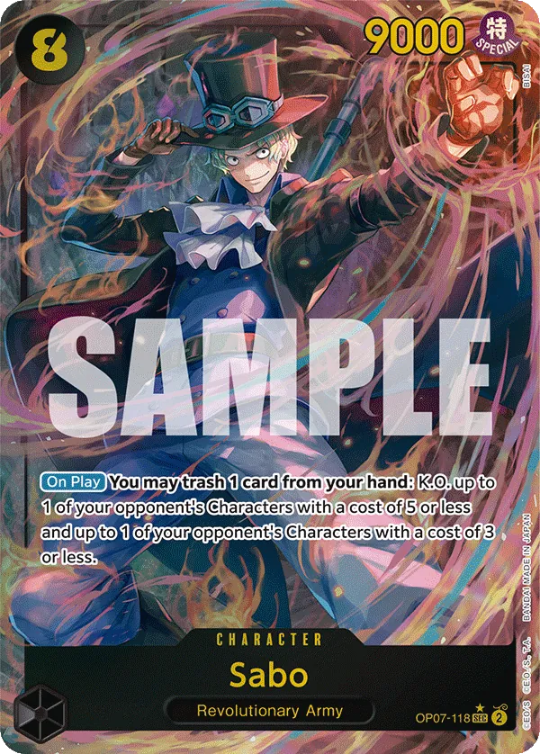 Sabo Alternate Art - OP07-118SEC - 500 years in the Future - Foil - Card Cavern