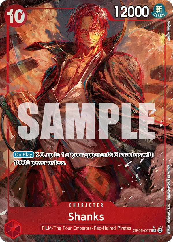 Shanks Alternate Art - OP06-007SR - Wings of the Captain - Foil - Card Cavern