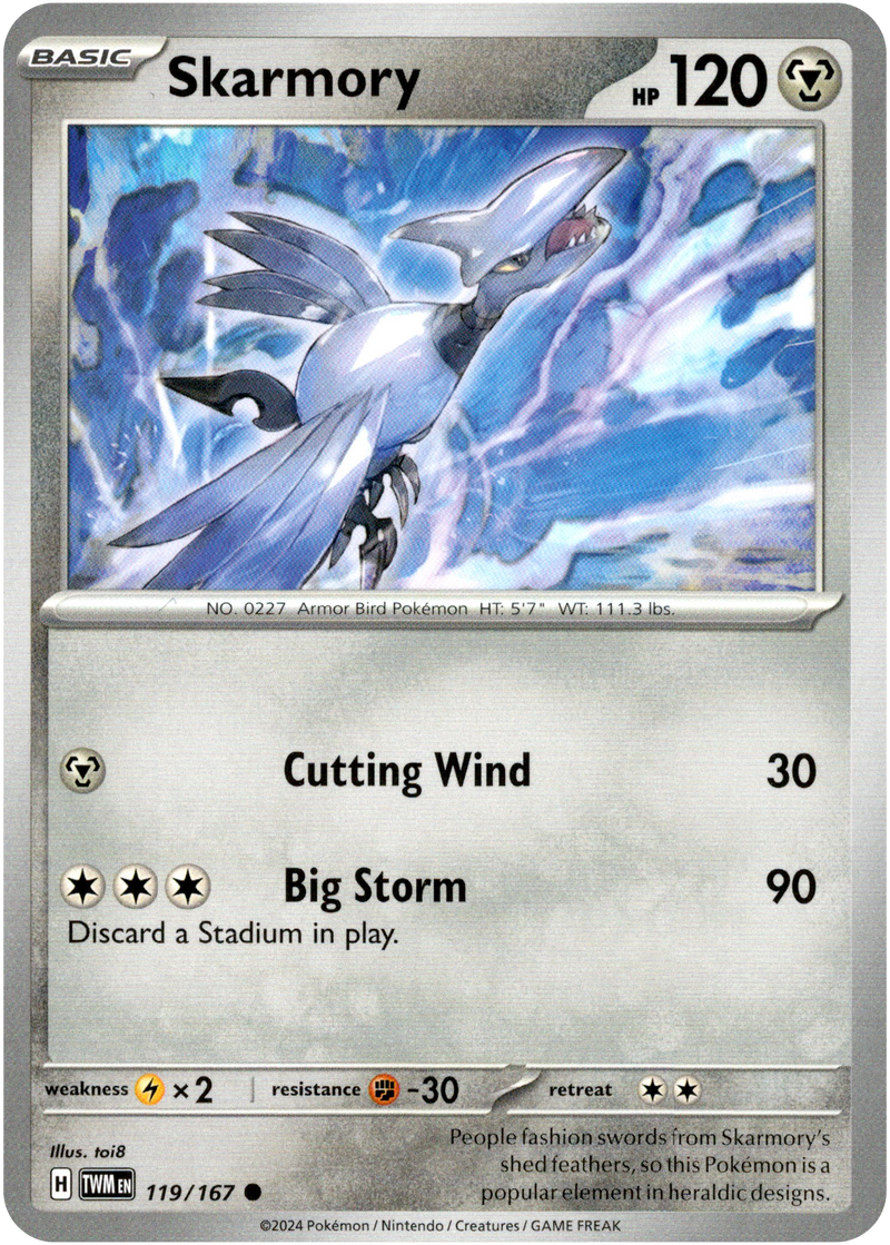 Skarmory - 119/167 - Twilight Masquerade - Card Cavern