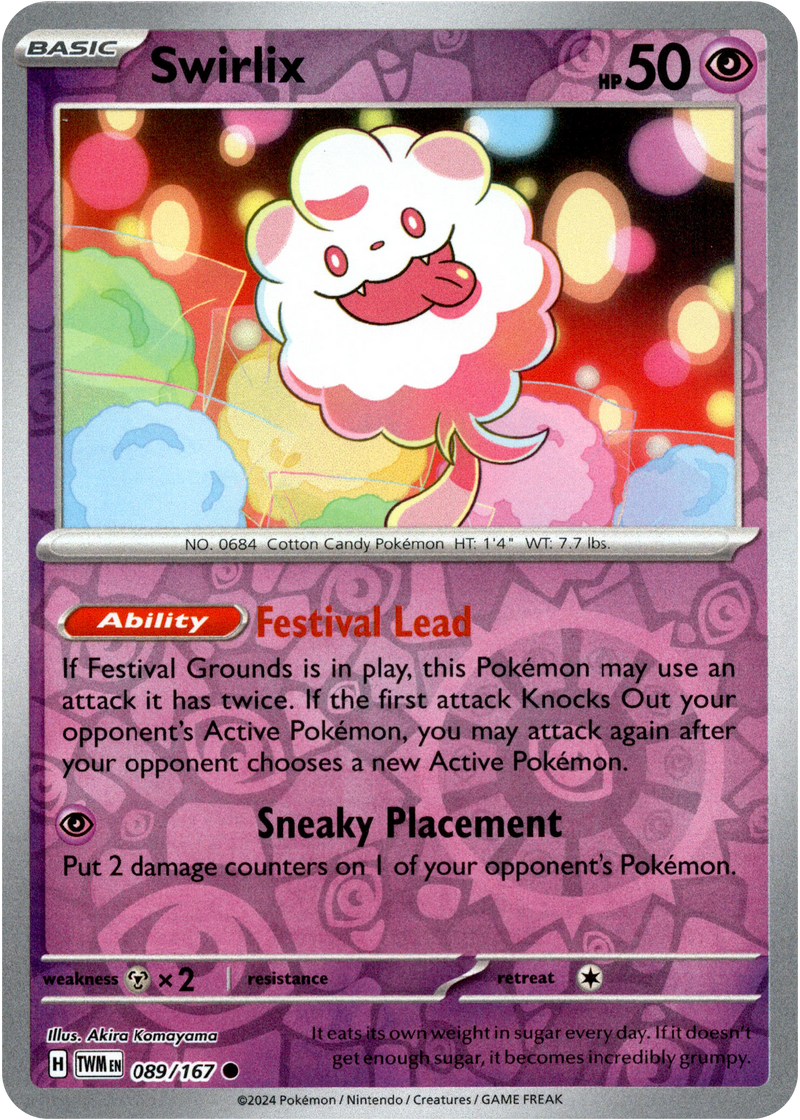 Swirlix - 089/167 - Twilight Masquerade - Reverse Holo - Card Cavern