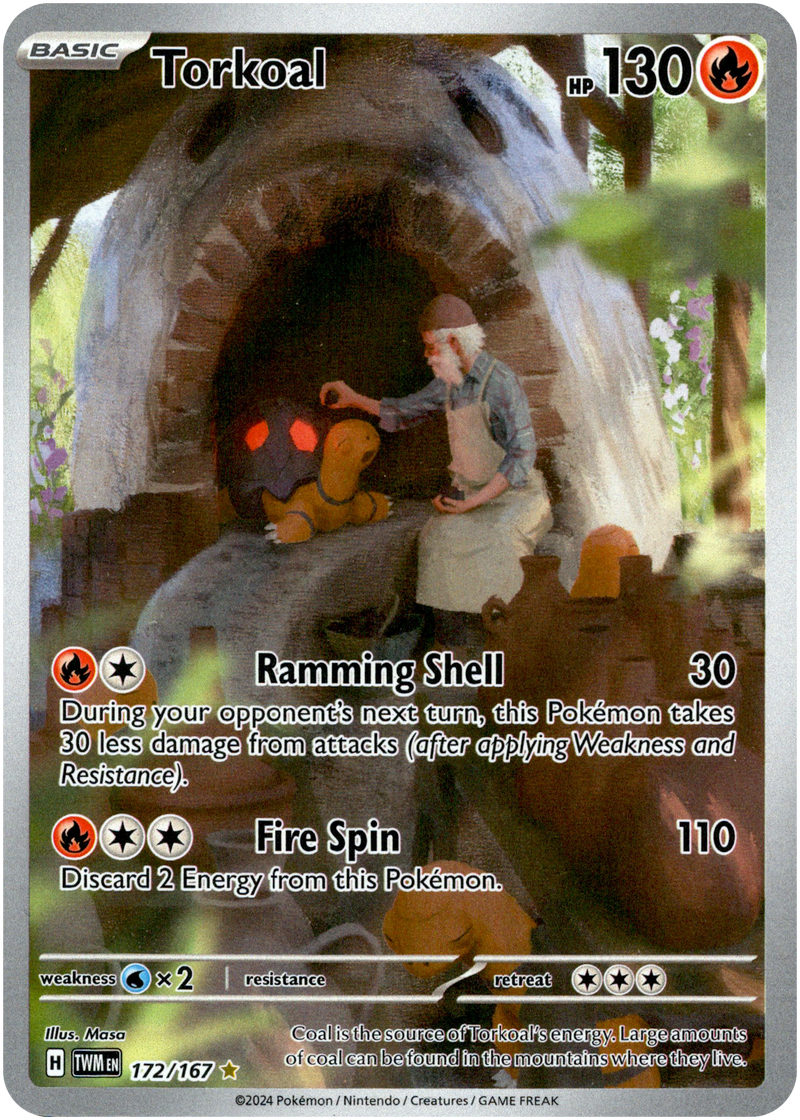 Torkoal - 172/167 - Twilight Masquerade - Holo - Card Cavern