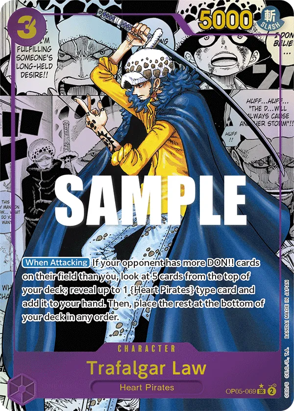 Trafalgar Law Alternate Art (Manga) - OP05-069 - Awakening of the New Era - Foil - Card Cavern