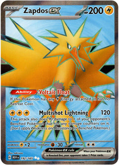 Zapdos ex - 192/165 - Scarlet & Violet 151 - Card Cavern