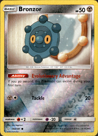 Bronzor - 100/181 - Team Up - Reverse Holo - Card Cavern