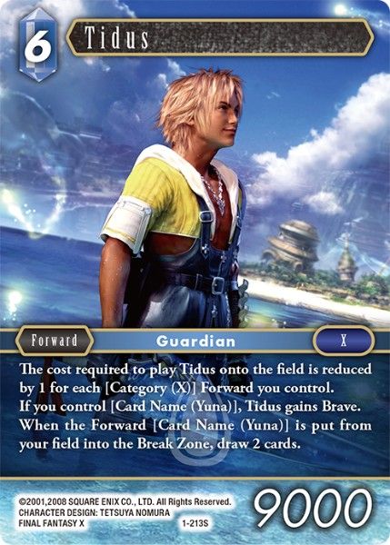 Tidus - 1-213S - Opus I - Foil - Card Cavern