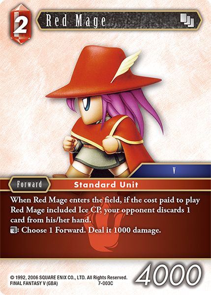 Red Mage - 7-003C - Opus VII - Card Cavern