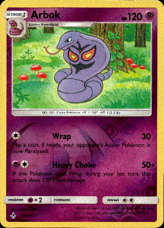 Arbok - 63/214 - Unbroken Bonds - Reverse Holo - Card Cavern