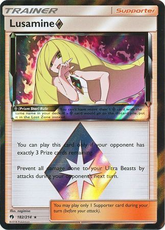 Lusamine Prism Star - 182/214 - Lost Thunder - Holo - Card Cavern