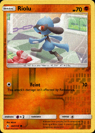 Riolu - 102/214 - Unbroken Bonds - Reverse Holo - Card Cavern