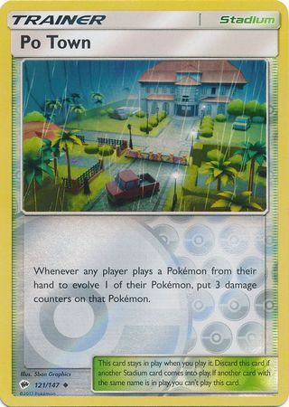 Po Town - 121/147 - Burning Shadows - Reverse Holo - Card Cavern