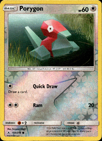 Porygon - 155/214 - Unbroken Bonds - Reverse Holo - Card Cavern