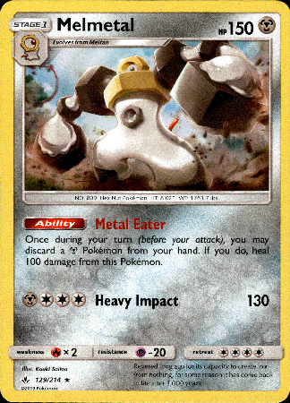 Melmetal - 129/214 - Unbroken Bonds - Holo - Card Cavern