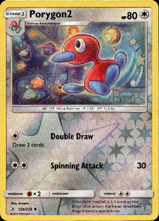 Porygon2 - 156/214 - Unbroken Bonds - Reverse Holo - Card Cavern