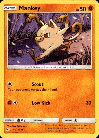 Mankey - 71/181 - Team Up - Card Cavern